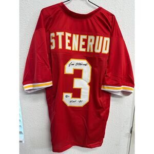 Jan Stenerud "HOF 91" Authentic Signed Red Pro Style Jersey BAS Witnessed
